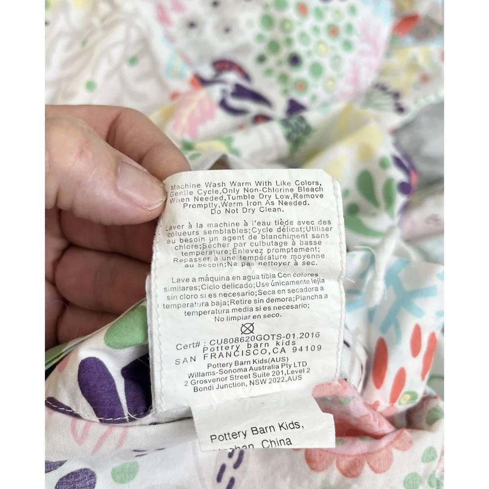 Pottery Barn Kids Margherita Missoni Duvet Cover Full-Queen Colorful Coral Sea